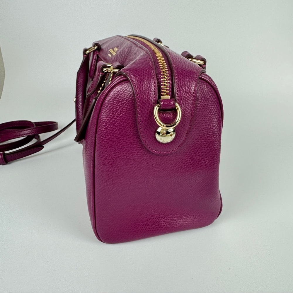 Coach Pebble Leather Satchel in Fuchsia - Picture 3 of 7